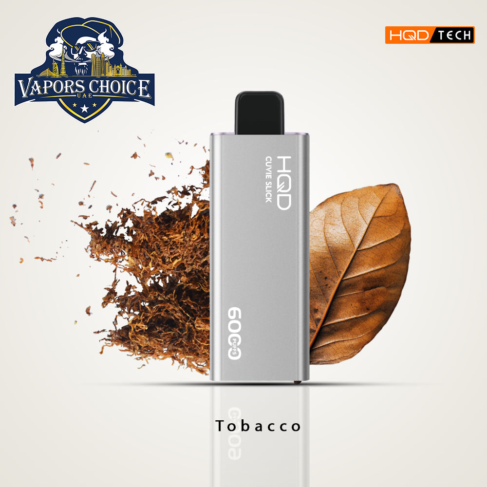 HQD CUVIE SLICK (50mg & 0mg) 6000 PUFFS - DISPOSABLE VAPE Tobacco UAE Ajman & Fujairah